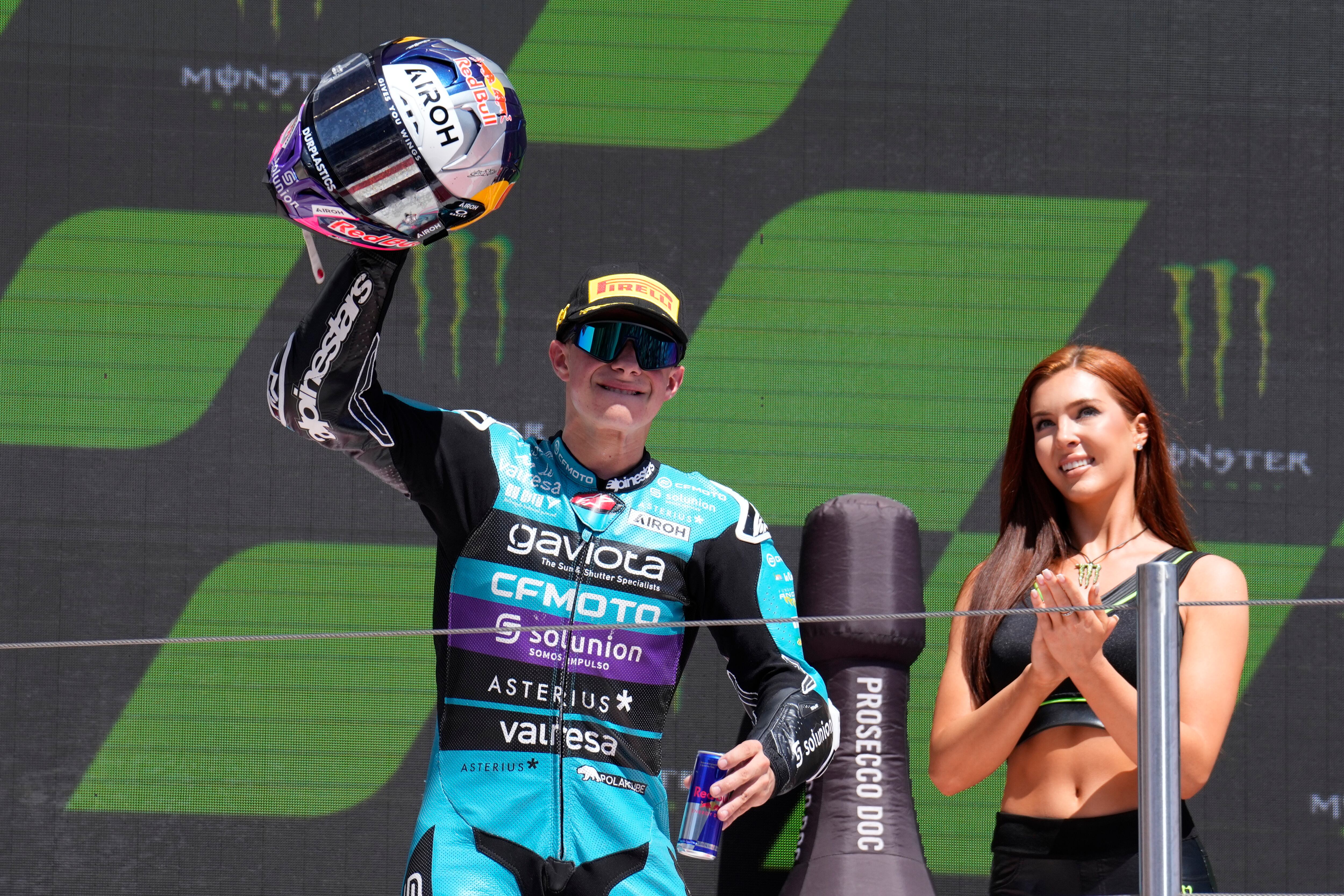 El piloto colombiano de Moto3 David Alonso. Foto: EFE/ Alejandro García