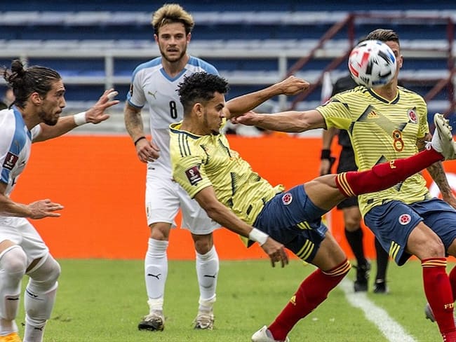 Uruguay goleó a Colombia por 3-0 en el partido de la tercera fecha del clasificatorio sudamericano para el Mundial de Catar-2022. Foto: Federación Colombiana de Fútbol