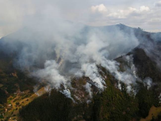 En lo corrido del año 38 municipios en Boyacá se encuentran en alerta roja por incendios forestales, de los cuales, tres de ellos permanecen activos / Foto. Suministrada.