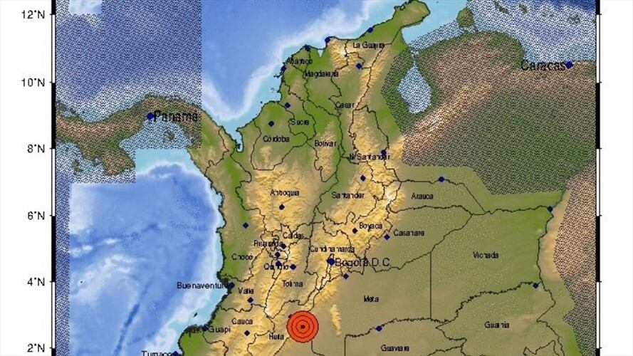 Temblor en Colombia alcanza 5.1 de magnitud. Foto: Twitter: @sgcol