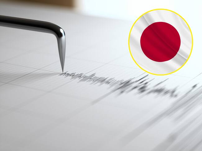 Imagen de referencia de terremoto. I Foto: Getty Images. Bandera de Japón. I Foto: Getty Images.