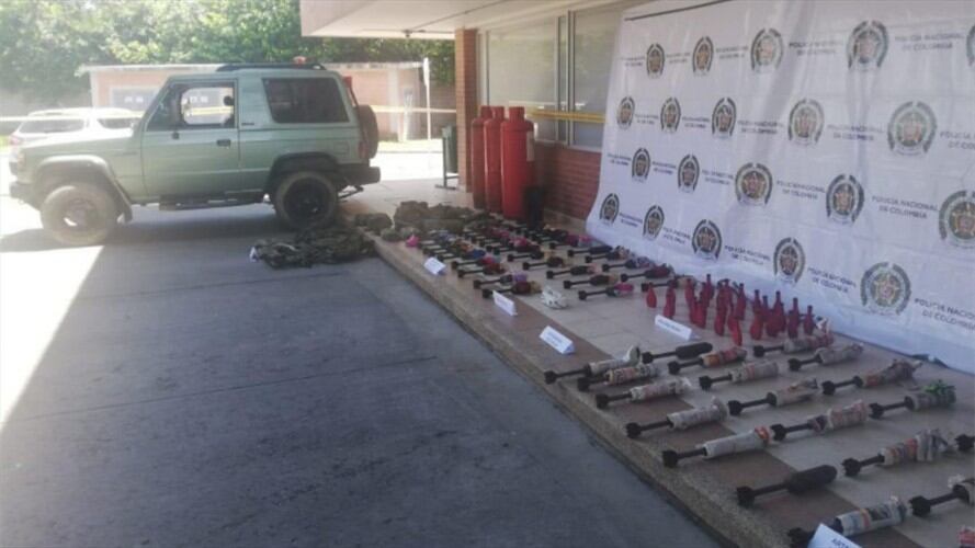 Fiscalía frustró atentado de disidencias de las Farc contra la Policía en Meta. Foto: Twitter: @FiscaliaCol