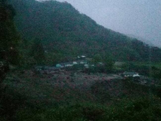 Avalancha en una vereda de Riosucio, Caldas. Foto: