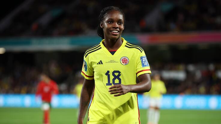 PERTH, AUSTRALIA - AUGUST 03: Linda Caicedo of Colombia looks on during the FIFA Women&#039;s World Cup Australia & New Zealand 2023 Group H match between Morocco and Colombia at Perth Rectangular Stadium on August 03, 2023 in Perth, Australia. (Photo by Alex Grimm - FIFA/FIFA via Getty Images)