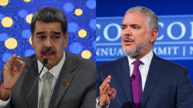 Nicolás Maduro e Iván Duque. Foto: Getty Images.