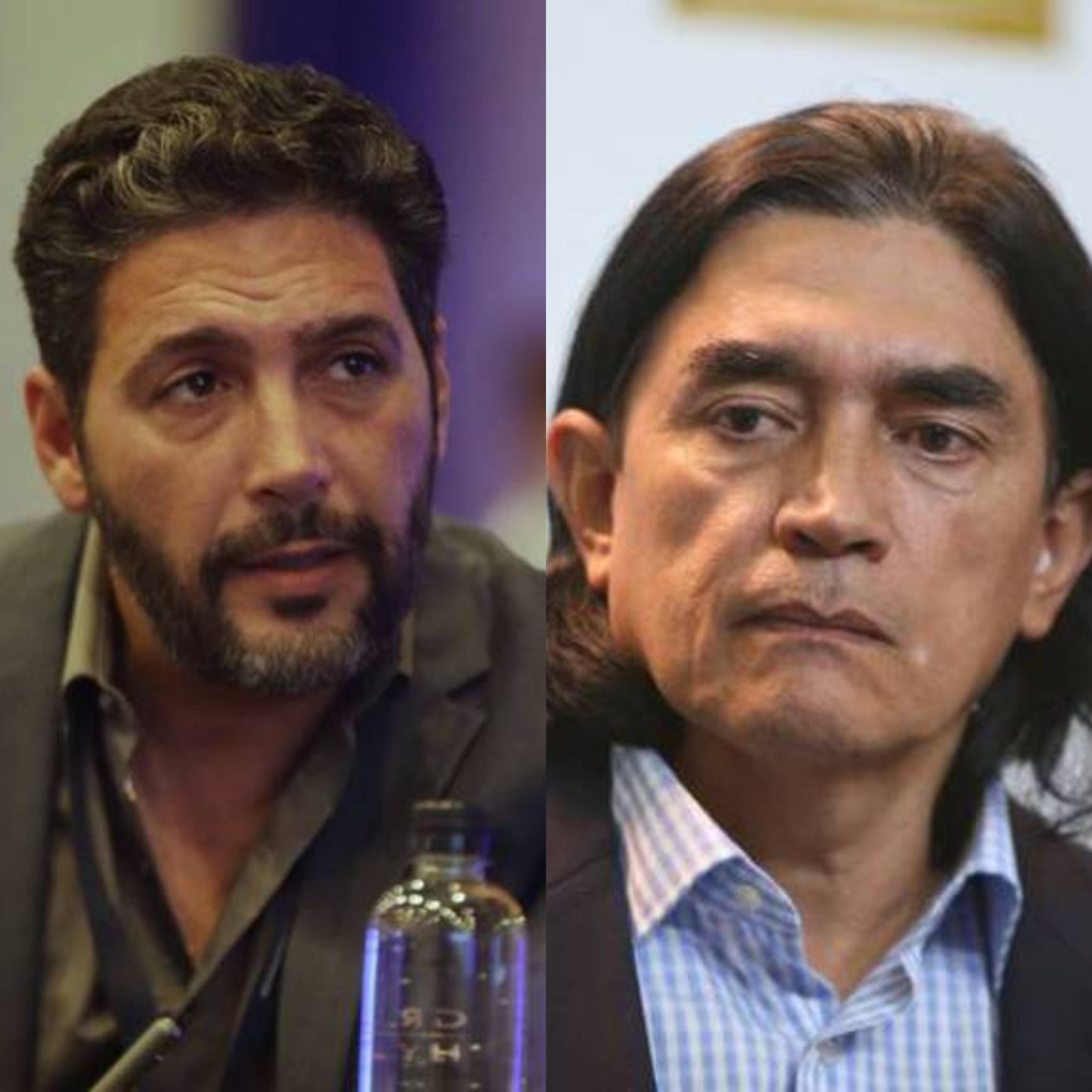 Agmeth Escaf  y Gustavo Bolívar.  Foto. Colprensa