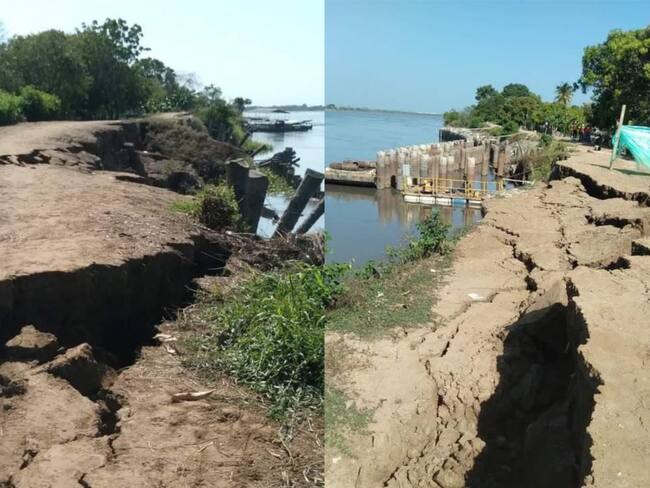 Erosión del río Magdalena tiene en alerta a la comunidad de Salamina, Magdalena
