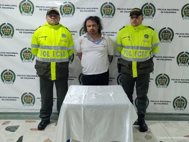 Captura de Dyverley González Flórez, hombre que habría asesinado a su mamá y su abuela en Bogotá. Foto: Policía Nacional y Fiscalía