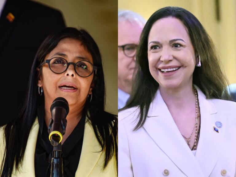 Deycy Rodríguez y María Corina Machado