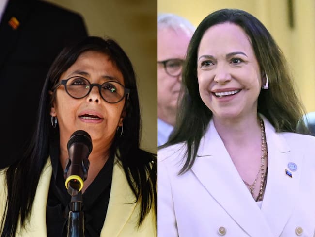 Deycy Rodríguez y María Corina Machado