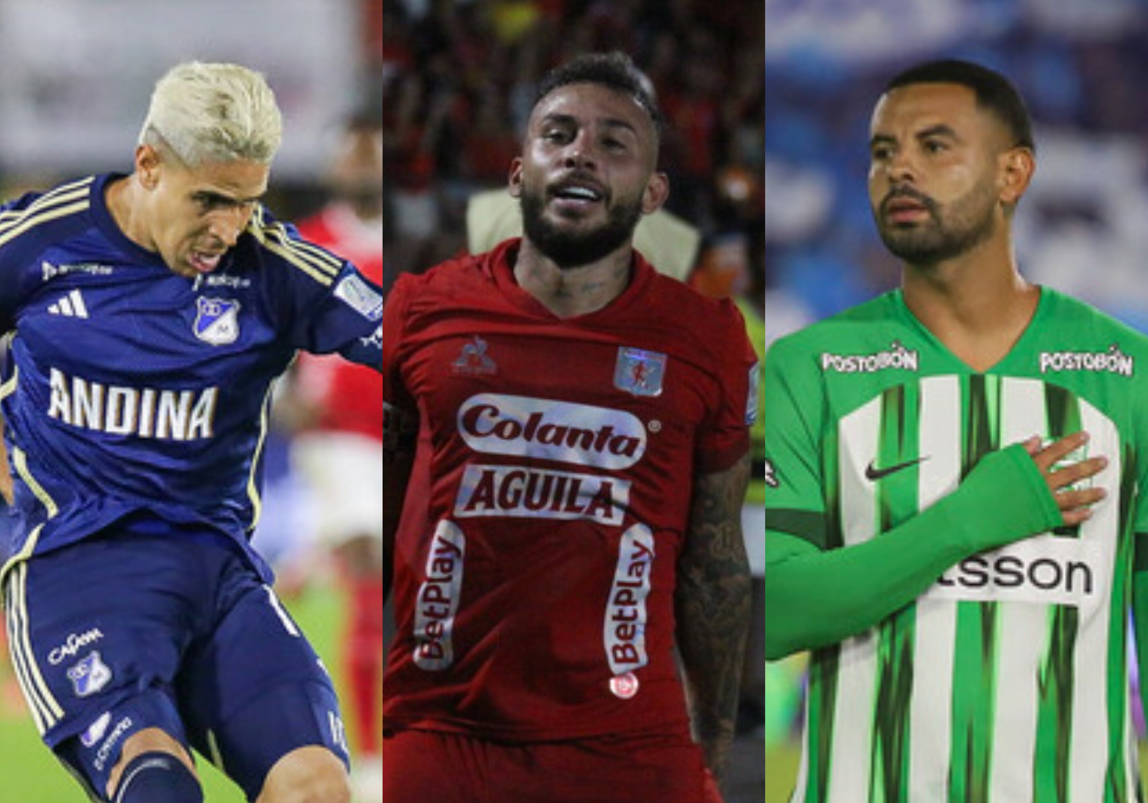 Daniel Cataño, Duván Vergara y Edwin Cardona. Foto: (Colprensa - Cristian Bayona) / (Colprensa - Oscar Bernal) / (Colprensa - Cristian Bayona)