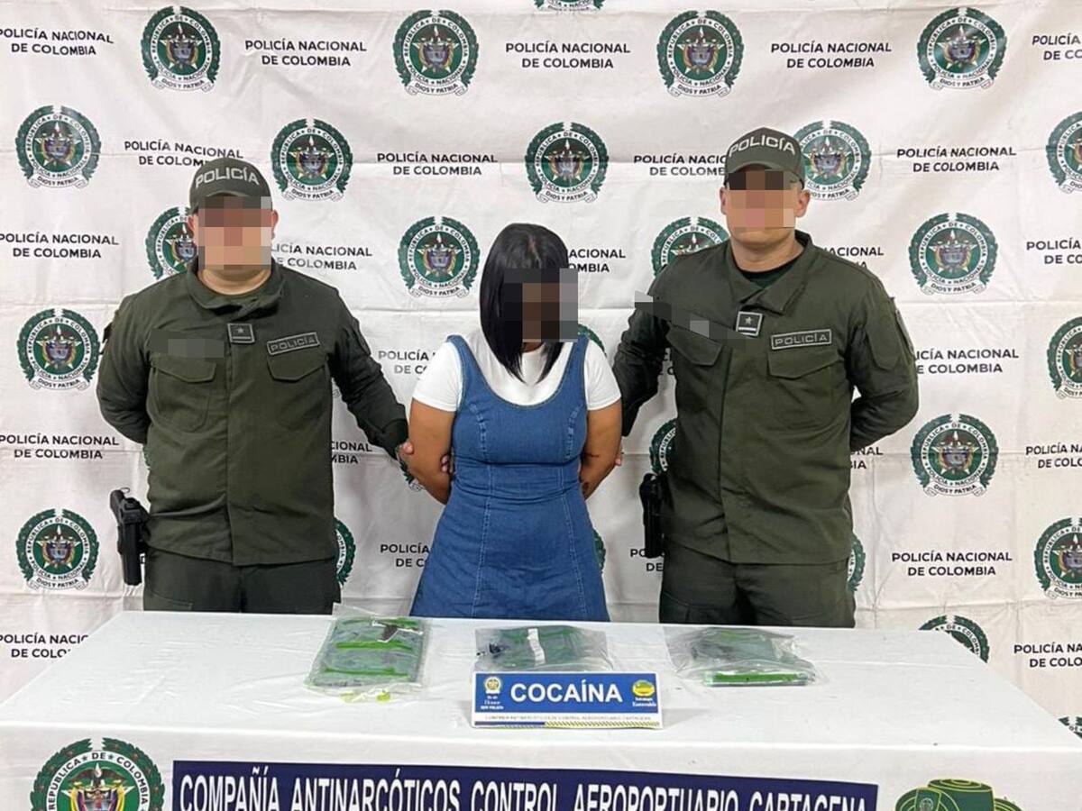 Capturada mujer con droga en aeropuerto de Cartagena cuando pretendía abordar un vuelo a Ámsterdam