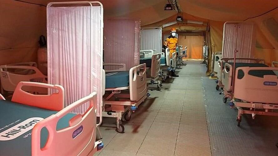 La Defensa Civil aseguró que Boyacá es afortunado por tener dos hospitales de campaña. . Foto: Defensa Civil