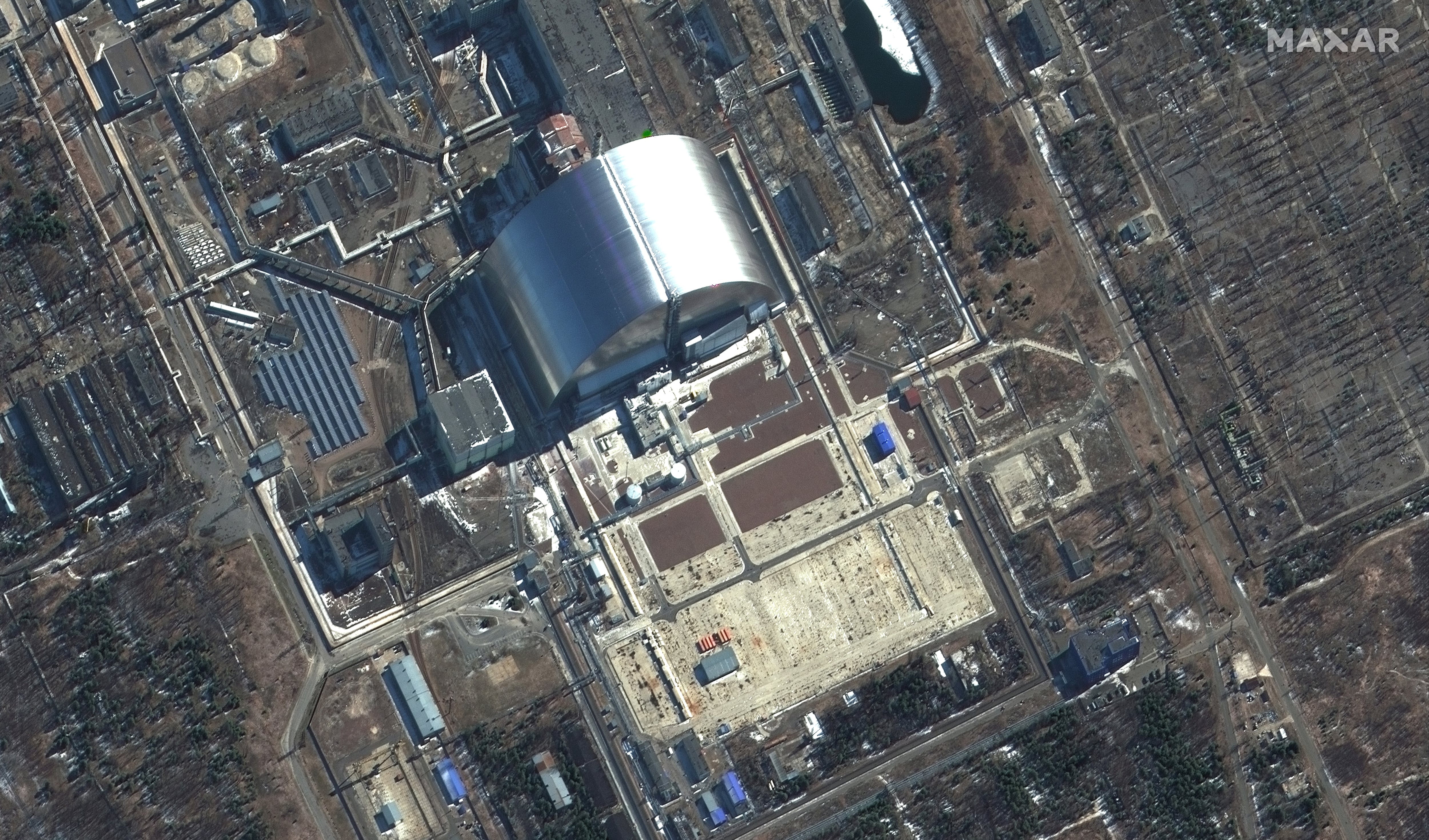 Planta nuclear de Chernóbil: Foto: Satellite image (c) 2022 Maxar Technologies, Getty Images