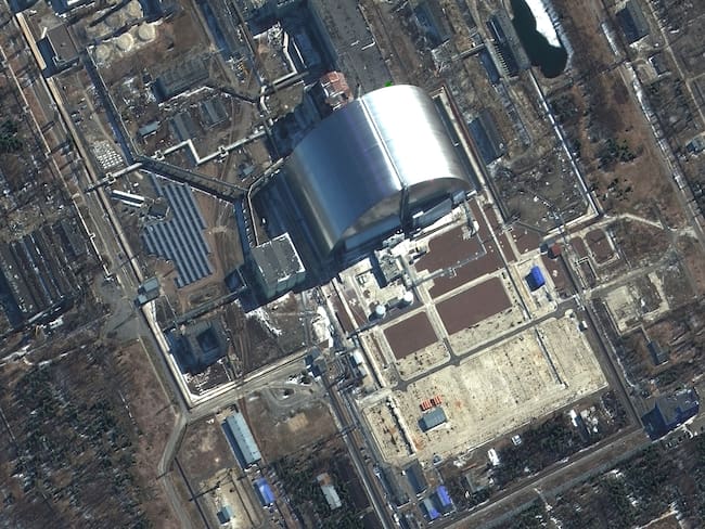 Planta nuclear de Chernóbil: Foto: Satellite image (c) 2022 Maxar Technologies, Getty Images