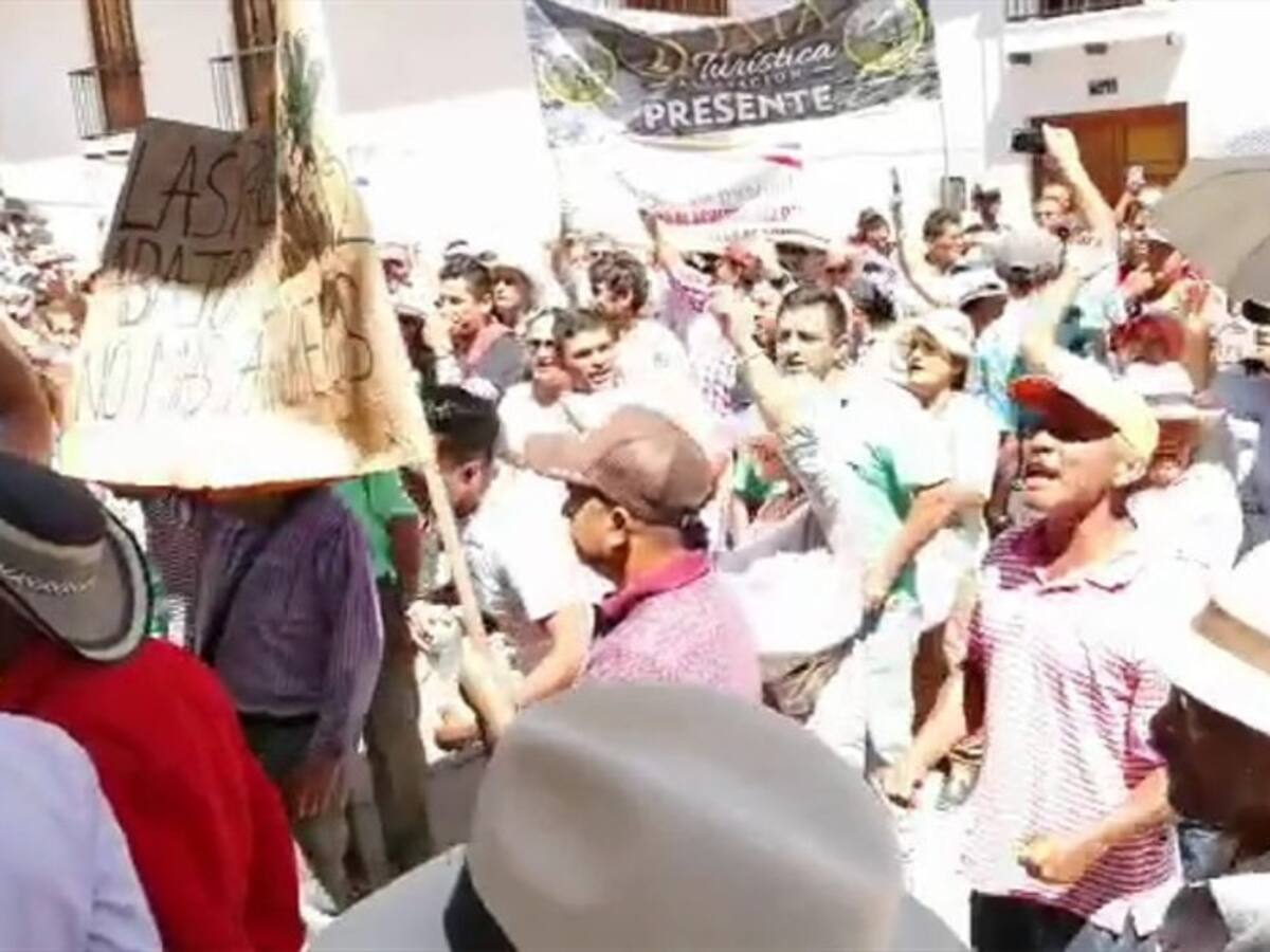 En Boyacá protestan por delimitación del bosque seco del Chicamocha