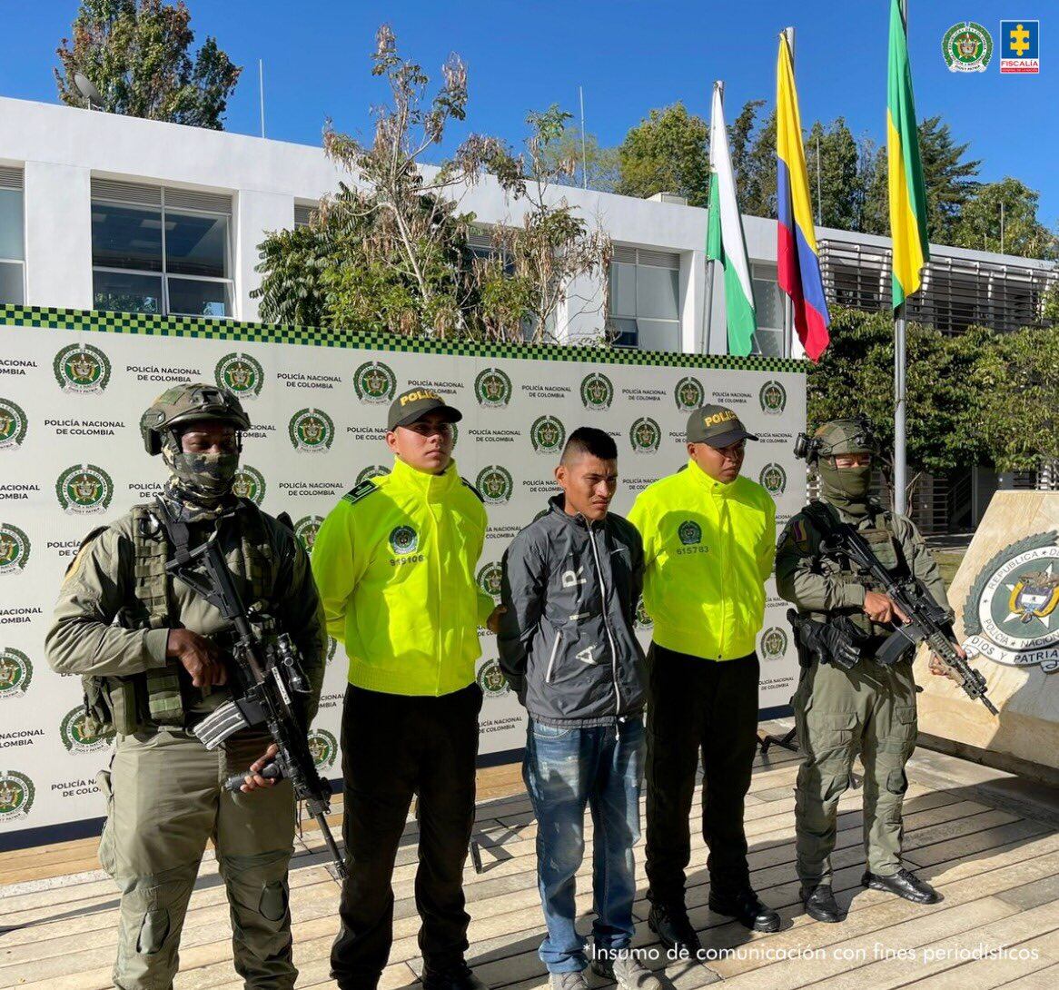 A la cárcel guerrillero de las disidencias Farc por actos terroristas. Foto: Fiscalía.