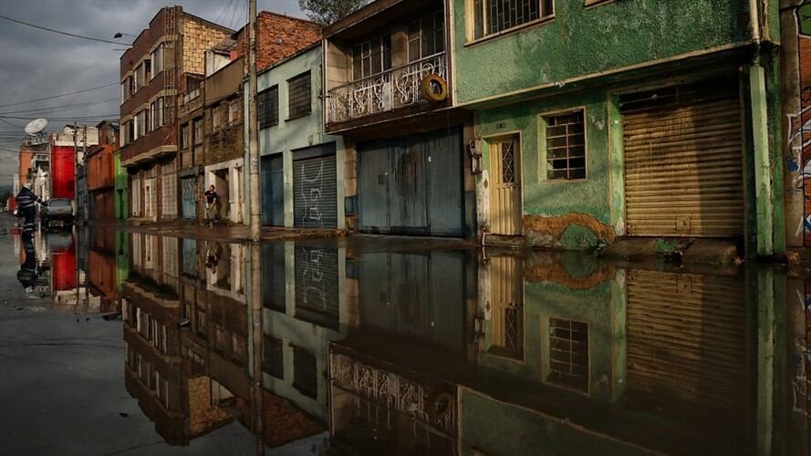 Fuertes lluvias en Bogotá . Foto: Colprensa