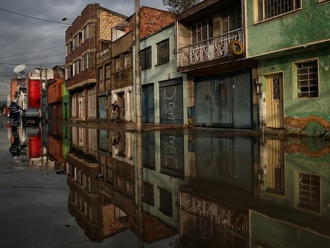 Fuertes lluvias en Bogotá . Foto: Colprensa