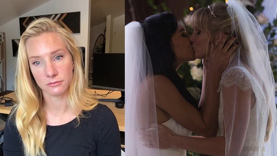 A la derecha, la actriz Heather Morris. A la izquierda, el matrimonio de Santana y Brittany en Glee:. Foto: Instagram Heather Morris/ Fox Image vía Getty Images