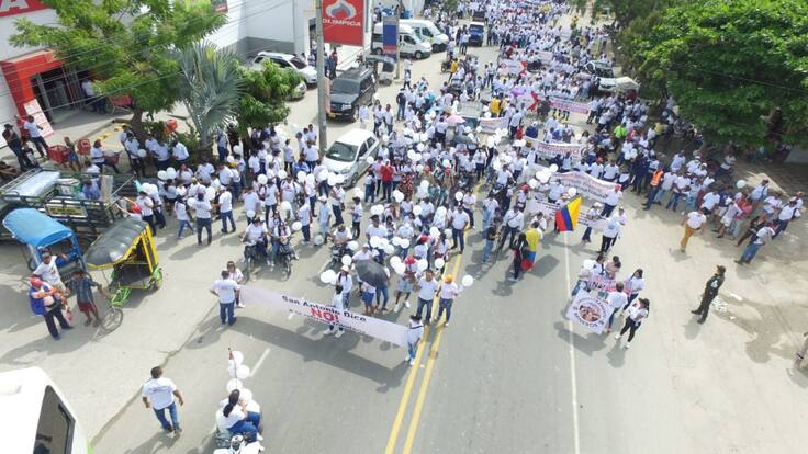 Mineros del Magdalena protestaron en contra de la reforma tributaria
