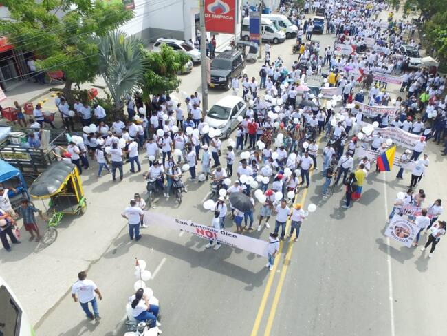 Mineros del Magdalena protestaron en contra de la reforma tributaria