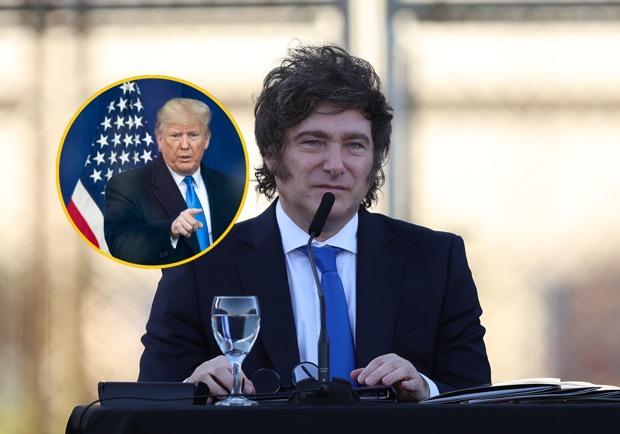Javier Milei partió a Washington para reunirse con Donald Trump tras apoyo financiero a Argentina. Foto: Getty Images.