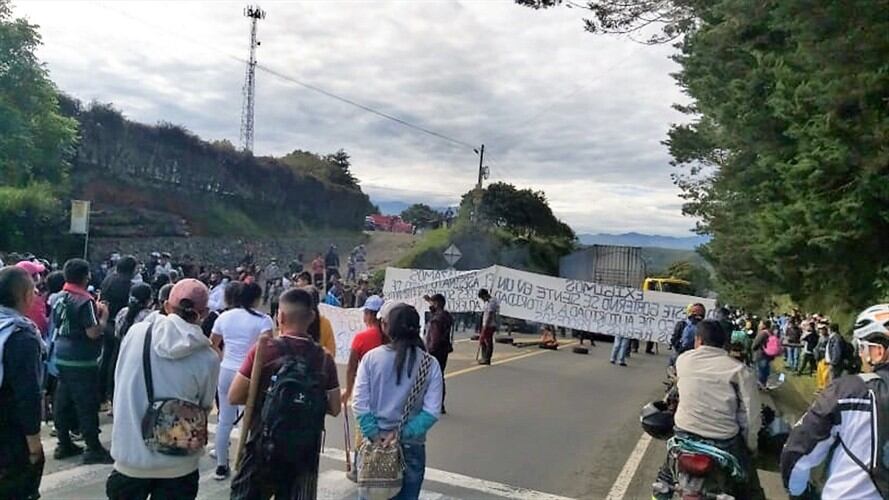 Los promotores invitaron a los colombianos que en medio de las protestas, se liberen las vías de los peajes . Foto: Cortesía