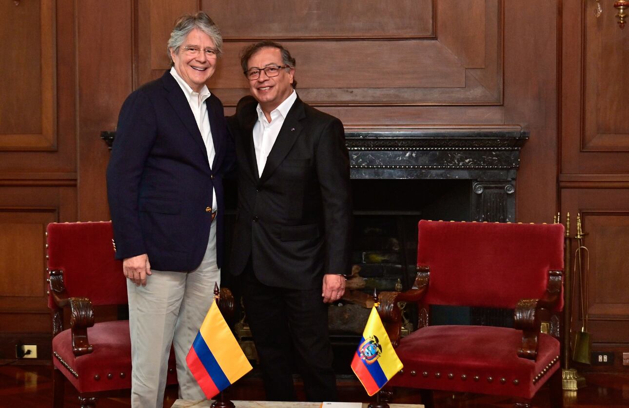 Presidentes de Ecuador y Colombia, Guillermo Lasso y Gustavo Petro. Foto. Presidencia de la República