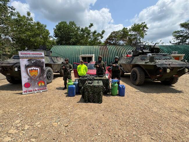 Nueva incautación de material de guerra en el Catatumbo. / Foto: Ejército Nacional.