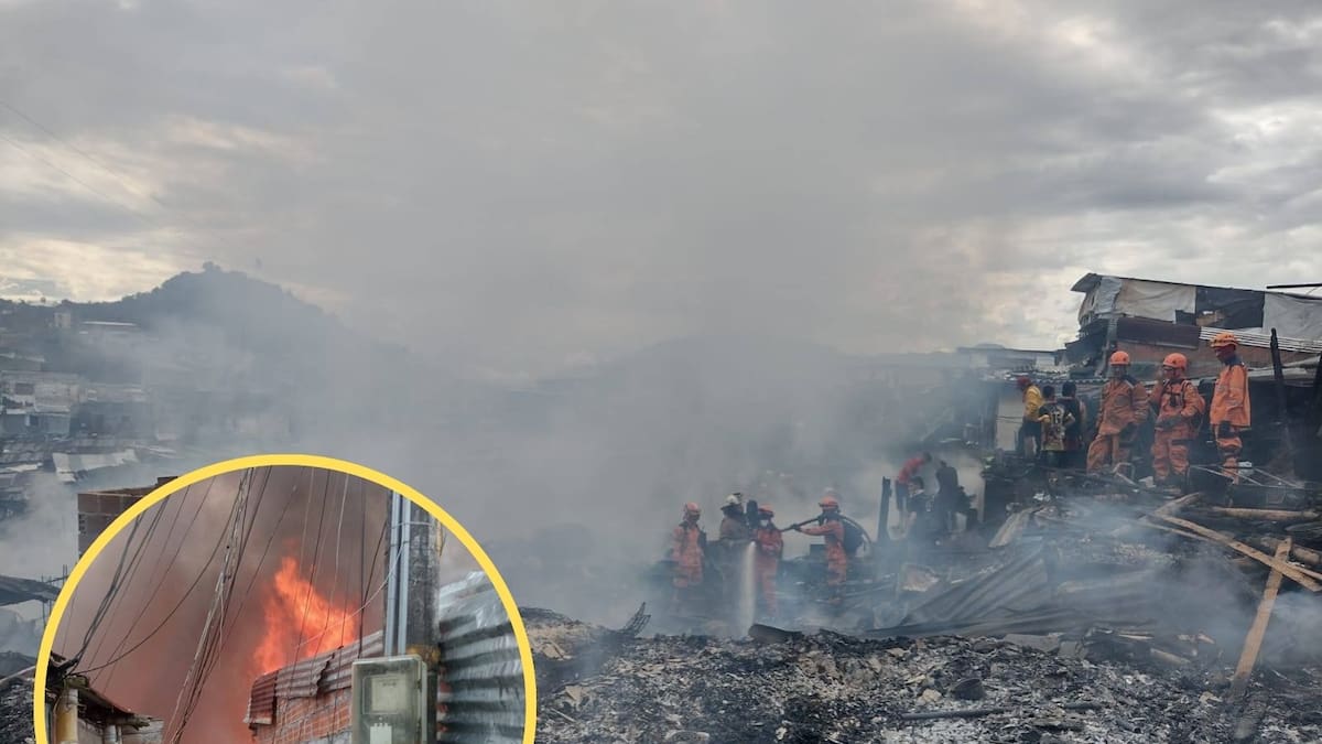 Incendio en la comuna Villasantana de Pereira dejó 35 familias sin vivienda