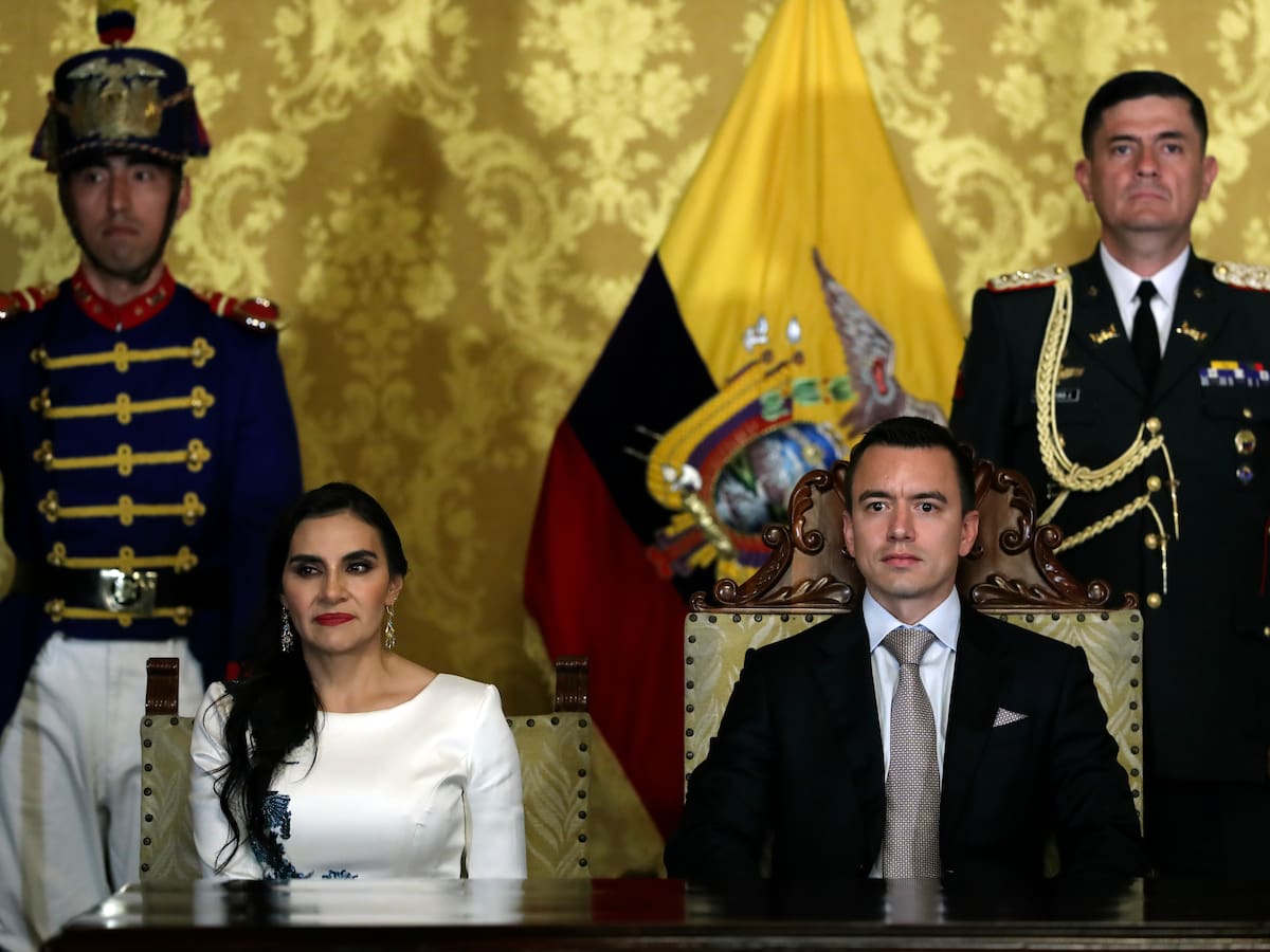 Juez de Ecuador admite a trámite una causa contra Noboa, presentada por su vicepresidenta