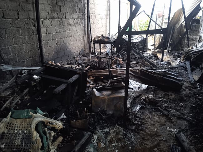 Incendio afectó más de 5 viviendas en la margen izquierda de Montería: no hay reporte de heridos. Foto: cortesía (suministrada a La W).