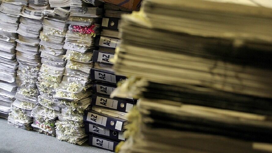 A la Corte Constitucional llegaron 622 expedientes, en forma de montañas de papel en desorden, sobre incidentes de conflictos de jurisdicción. Foto: Colprensa / ARCHIVO