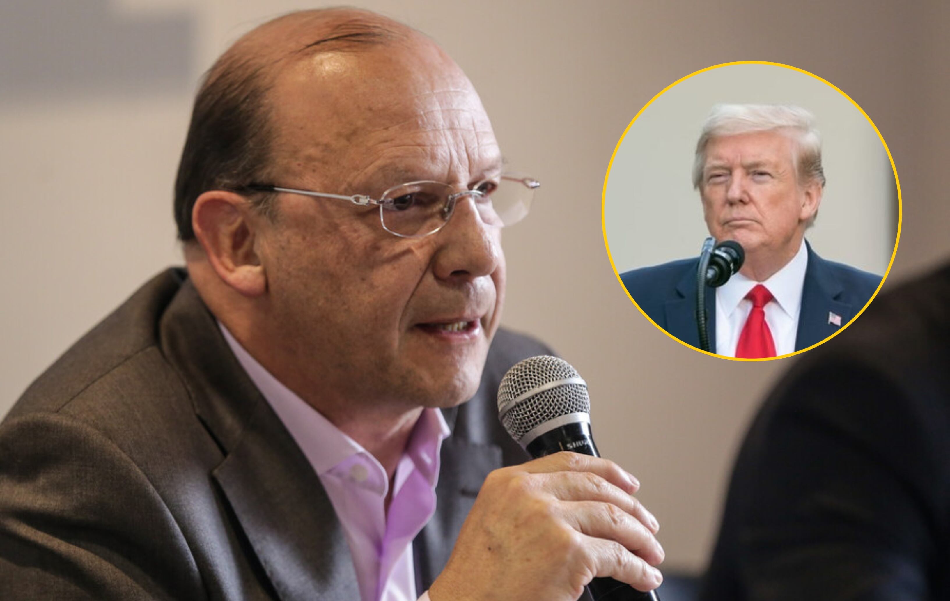 Ministro de Hacienda, Germán Ávila, y Donald Trump. Fotos: Colprensa