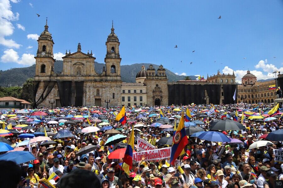 Protestas en Bogotá. Foto: Colprensa.