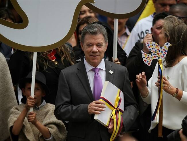 Juan Manuel Santos presentó el acuerdo final del proceso de paz con las Farc ante el Congreso. Foto: Colprensa