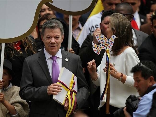 Juan Manuel Santos presentó el acuerdo final del proceso de paz con las Farc ante el Congreso. Foto: Colprensa