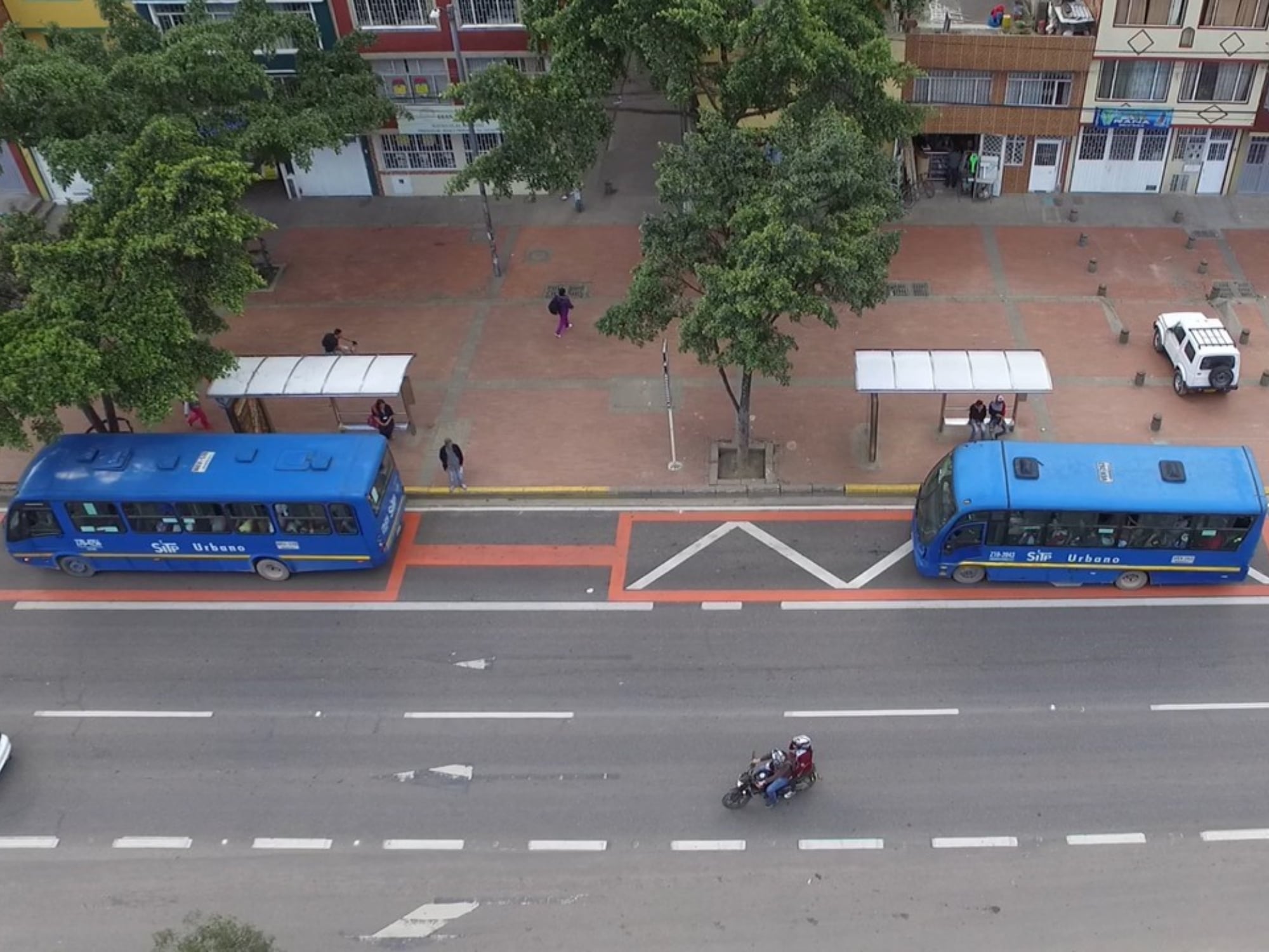 Carril preferencial en Bogotá. Foto: Alcaldía de Bogotá.