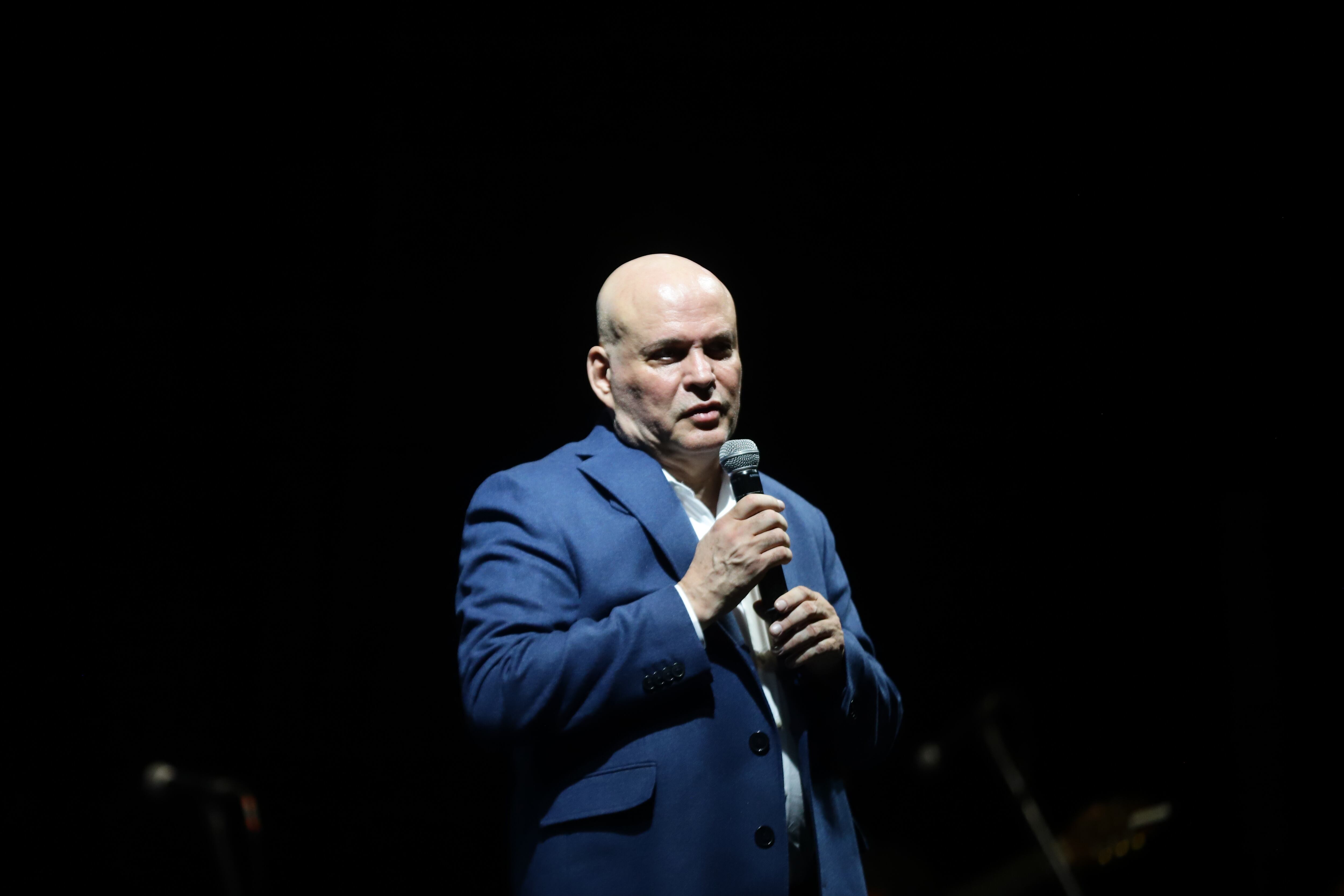 Bogotá. Octubre 04 de 2024. En presencia de cientos de víctimas del conflicto armado en el país, el exjefe paramilitar Salvatore Mancuso realizó un acto de perdón público. (Colprensa - Lina Gasca)