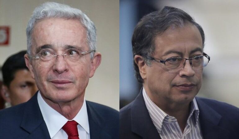 Álvaro Uribe y presidente Gustavo Petro. Foto: Colprensa