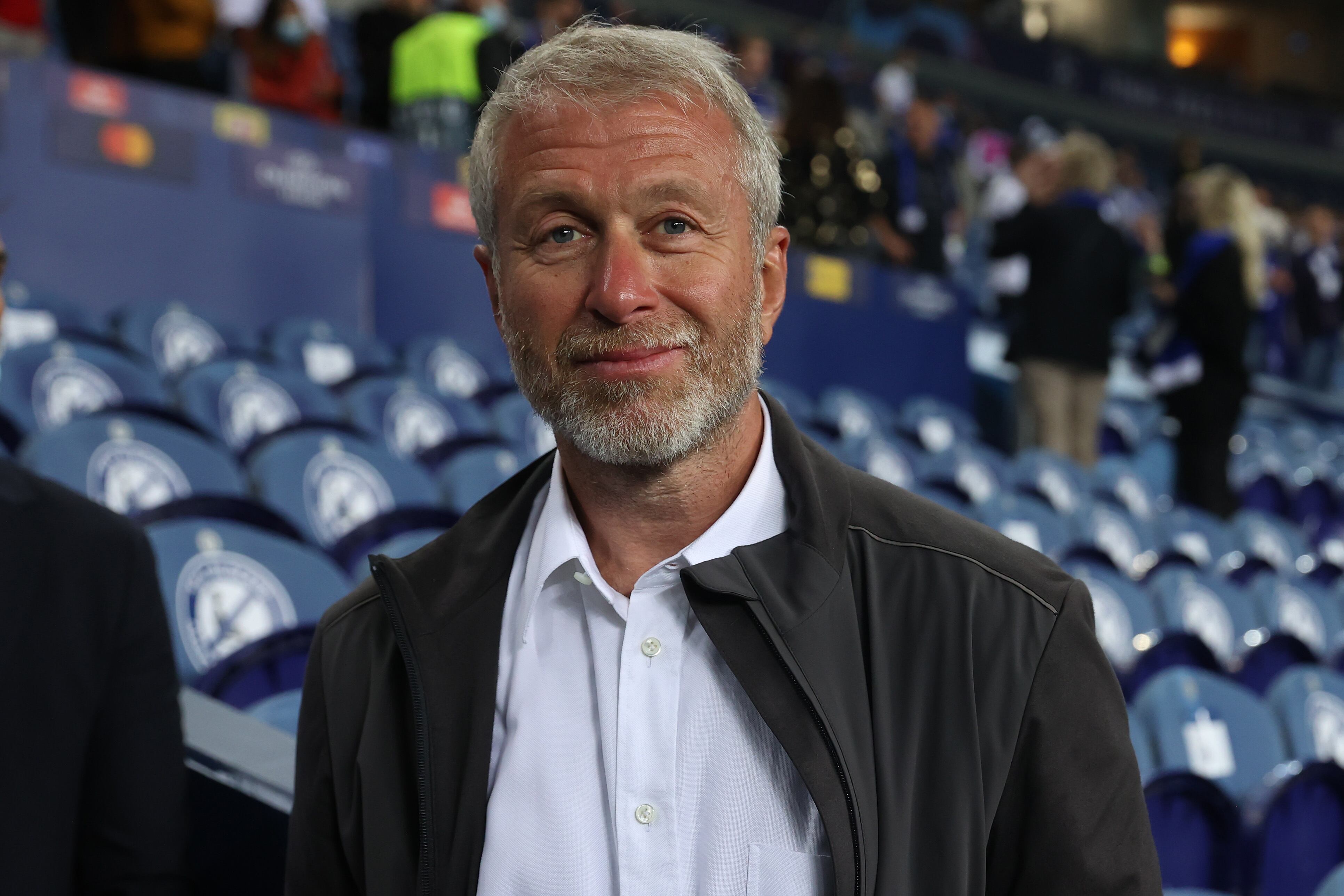PORTO, PORTUGAL - MAY 29: Roman Abramovich, owner of Chelsea smiles following his team's victory during the UEFA Champions League Final between Manchester City and Chelsea FC at Estadio do Dragao on May 29, 2021 in Porto, Portugal. (Photo by Alexander Hassenstein - UEFA/UEFA via Getty Images)