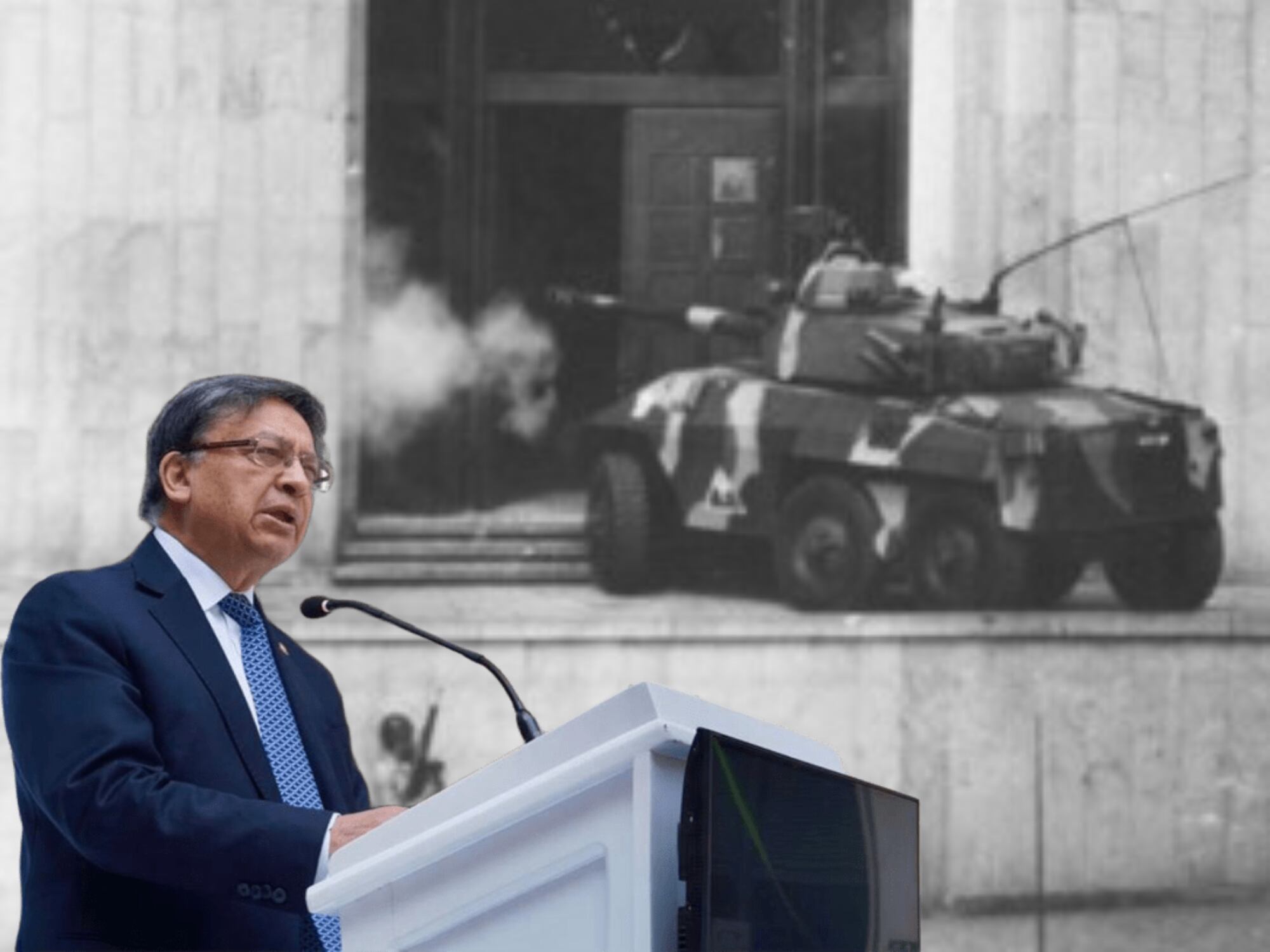 Jorge Enrique Ibáñez y Palacio de Justicia. Fotos: cortesía Corte Constitucional / Colprensa