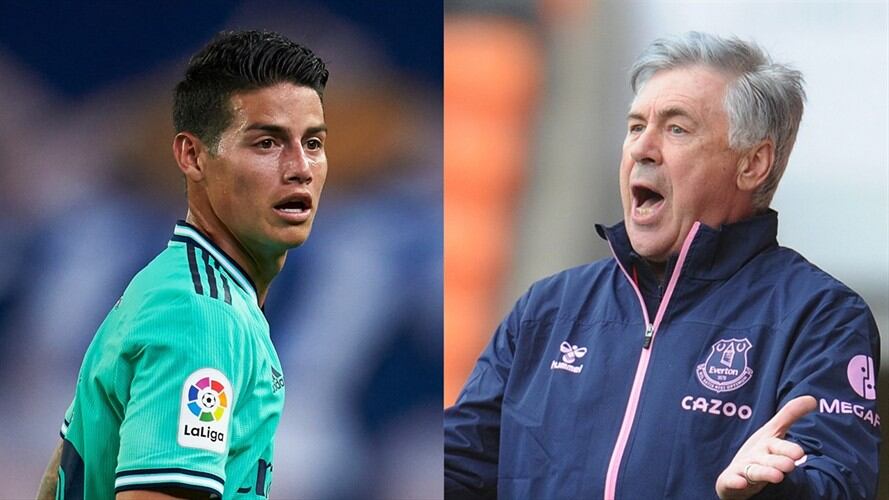 James Rodríguez y Ancelotti. Foto: Referencia Getty