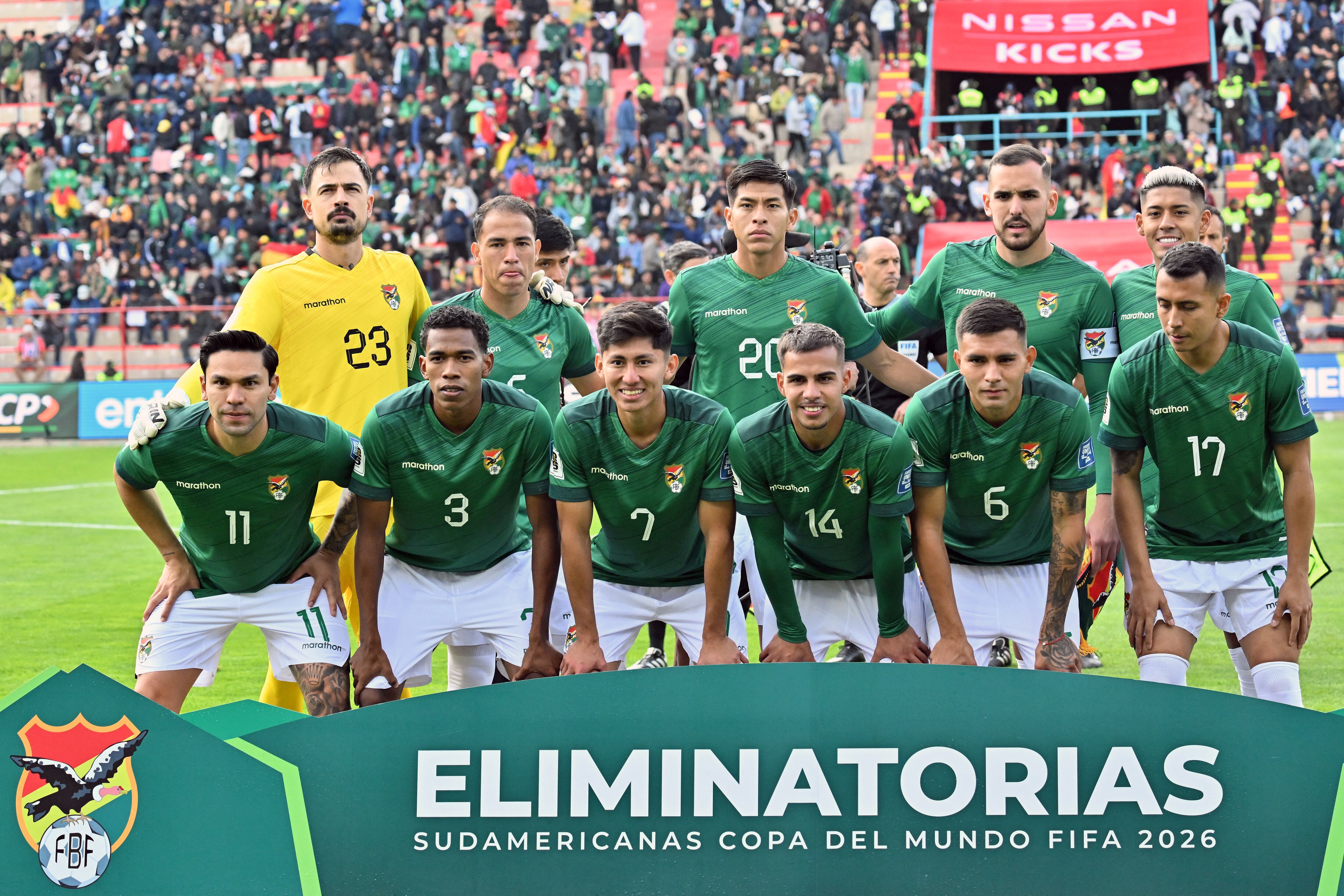 Selección de Bolivia antes del partido ante Paraguay en noviembre de 2024, válido por las eliminatorias de la Copa Mundial de la FIFA 2026. FOTO: AIZAR RALDES via Getty Images