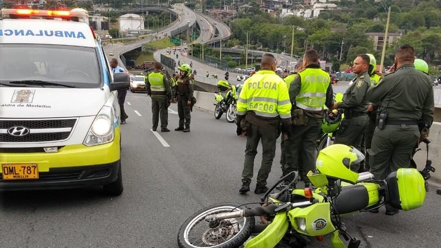 Accidente de tránsito en Medellín . Foto: Cortesía