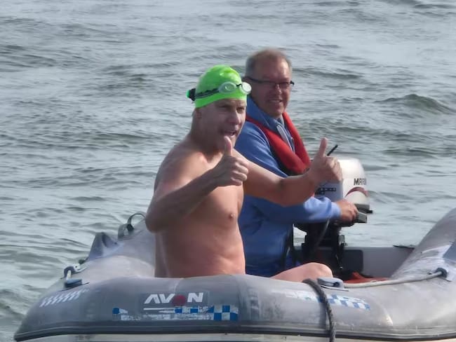 Jorge Ignacio Ángel, el colombiano que cruzó nadando el Canal de la Mancha: “Me preparé seis meses”