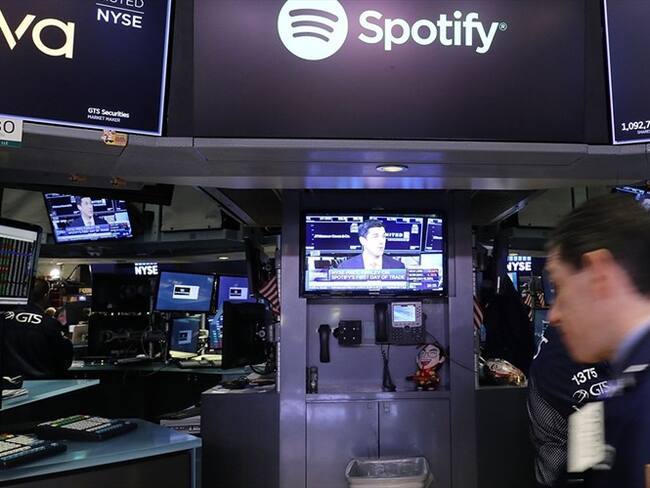 Salida de Spotify en la bolsa. Foto: Getty Images