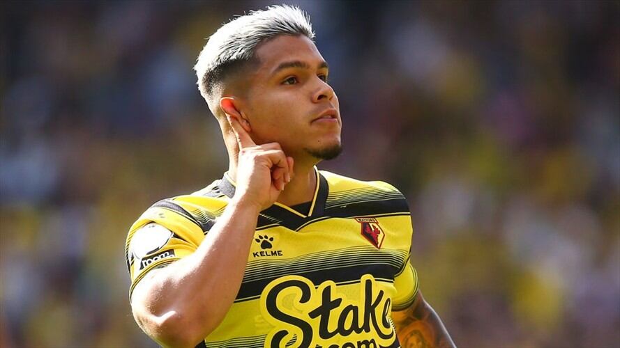 Cucho Hernández reacciona luego de quedar por fuera de la convocatoria 'Tricolor'. Foto: Getty Images/Charlie Crowhurst / Fotógrafo autónomo