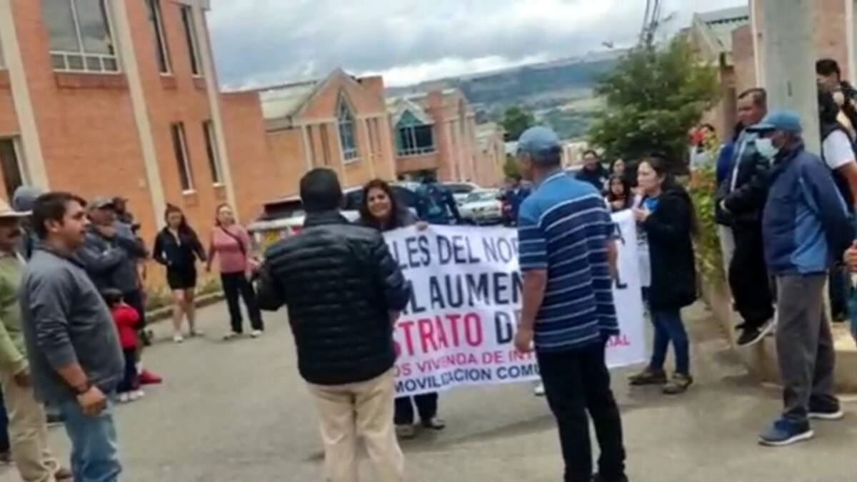 Aumento de estrato genera protesta en un barrio de Tunja
